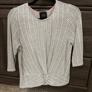 W5 Women's Striped Top - Black and White